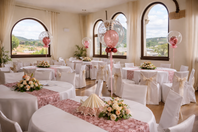 Doppelballon als Raumdekoration